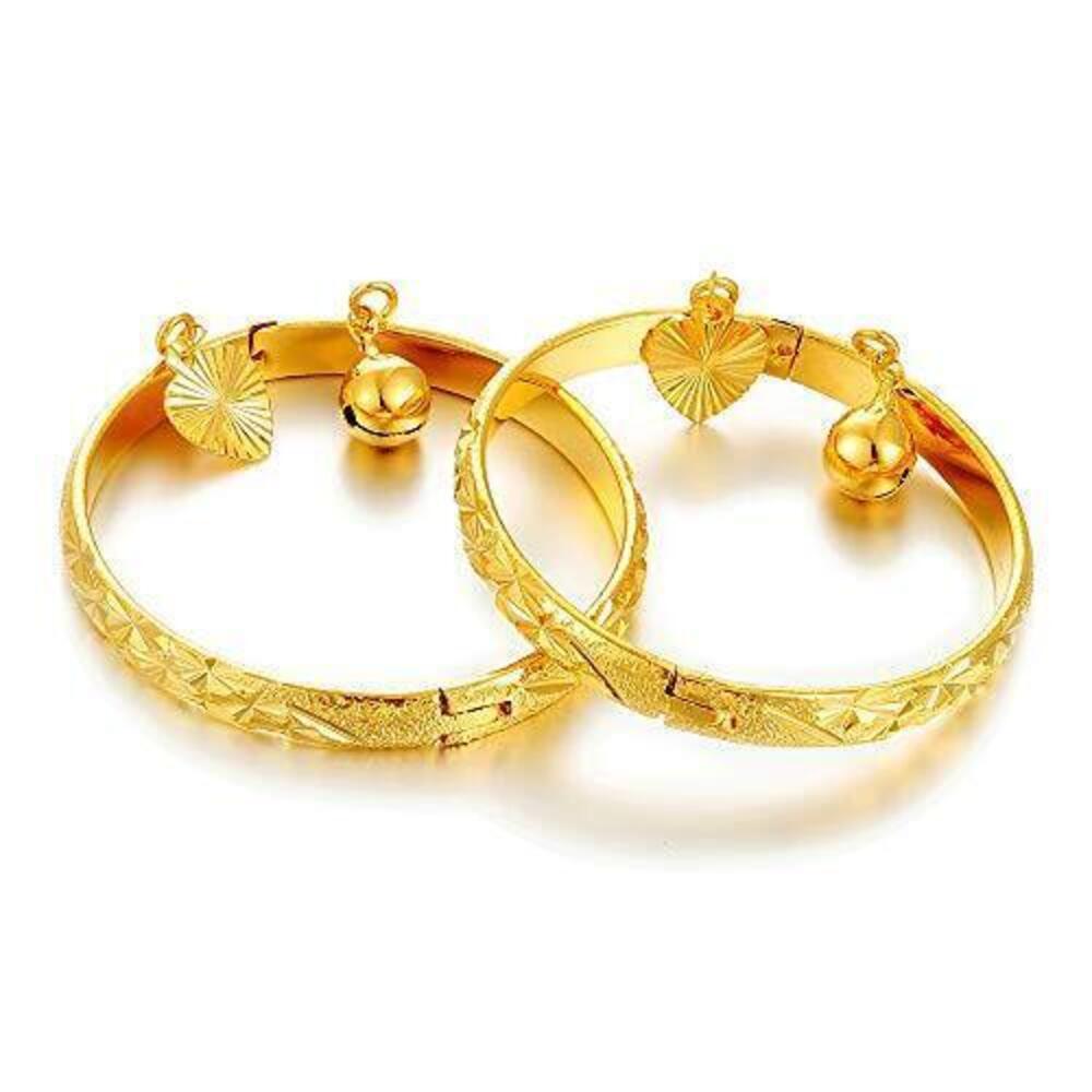 8404 Birthday Gifts for baby 18K Gold plated Mini Size Baby Bangles